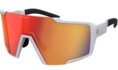 Превью  Велоочки SCOTT Shield Compact White Matt, Линзы: AMP Red Chrome (289235-0196367)